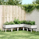 plantekasse med ben 160x120x42 cm PP hvid