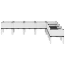 plantekasse med ben 200x160x42 cm PP hvid