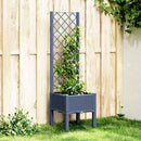 plantekasse med espalier 40x40x142 cm PP blågrå