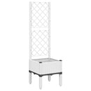 plantekasse med espalier 40x40x142 cm PP hvid
