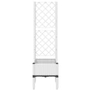 plantekasse med espalier 40x40x142 cm PP hvid