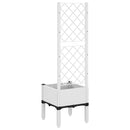 plantekasse med espalier 40x40x142 cm PP hvid