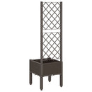 plantekasse med espalier 40x40x142 cm PP brun