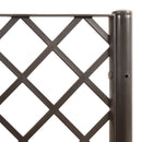 plantekasse med espalier 40x40x142 cm PP brun