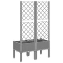 plantekasse med espalier 80x40x142 cm PP lysegrå