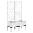 plantekasse med espalier 80x40x142 cm PP hvid