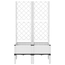 plantekasse med espalier 80x40x142 cm PP hvid