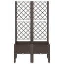 plantekasse med espalier 80x40x142 cm PP brun