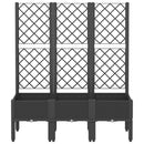plantekasse med espalier 120x40x142 cm PP sort