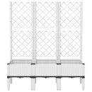 plantekasse med espalier 120x40x142 cm PP hvid