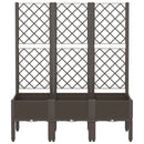 plantekasse med espalier 120x40x142 cm PP brun