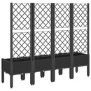 plantekasse med espalier 160x40x142 cm PP sort