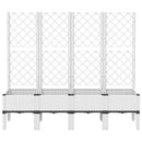 plantekasse med espalier 160x40x142 cm PP hvid