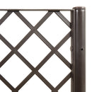 plantekasse med espalier 160x40x142 cm PP brun