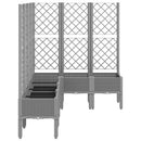plantekasse med espalier 160x120x142 cm PP lysegrå