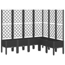 plantekasse med espalier 160x120x142 cm PP sort