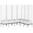 plantekasse med espalier 160x120x142 cm PP hvid