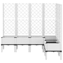 plantekasse med espalier 160x120x142 cm PP hvid