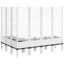 plantekasse med espalier 160x120x142 cm PP hvid