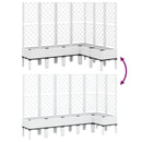 plantekasse med espalier 160x120x142 cm PP hvid