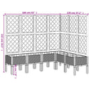 plantekasse med espalier 160x120x142 cm PP hvid