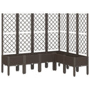 plantekasse med espalier 160x120x142 cm PP brun