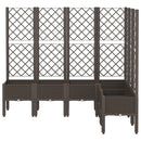 plantekasse med espalier 160x120x142 cm PP brun