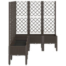 plantekasse med espalier 160x120x142 cm PP brun