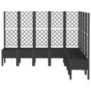 plantekasse med espalier 200x160x142 cm PP sort