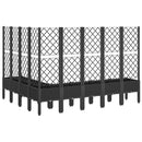 plantekasse med espalier 200x160x142 cm PP sort
