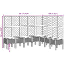 plantekasse med espalier 200x160x142 cm PP sort