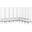 plantekasse med espalier 200x160x142 cm PP hvid