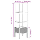 plantekasse med espalier 40x40x142,5 cm PP sort