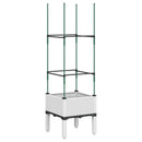 plantekasse med espalier 40x40x142,5 cm PP hvid