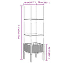 plantekasse med espalier 40x40x142,5 cm PP hvid