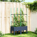 plantekasse med espalier 80x40x142,5 cm PP blågrå