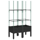 plantekasse med espalier 80x40x142,5 cm PP sort