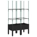 plantekasse med espalier 80x40x142,5 cm PP sort