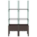 plantekasse med espalier 80x40x142,5 cm PP brun