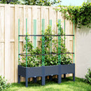 plantekasse med espalier 120x40x142,5 cm PP blågrå