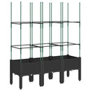 plantekasse med espalier 120x40x142,5 cm PP sort