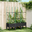 plantekasse med espalier 120x40x142,5 cm PP sort