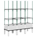 plantekasse med espalier 120x40x142,5 cm PP hvid