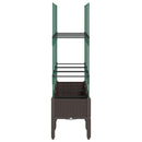 plantekasse med espalier 120x40x142,5 cm PP brun