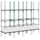 plantekasse med espalier 160x40x142,5 cm PP hvid