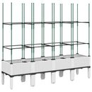 plantekasse med espalier 160x40x142,5 cm PP hvid