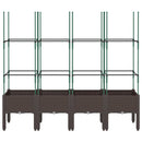 plantekasse med espalier 160x40x142,5 cm PP brun