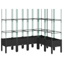 plantekasse med espalier 160x120x142,5 cm PP sort