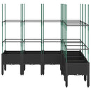 plantekasse med espalier 160x120x142,5 cm PP sort