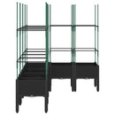 plantekasse med espalier 160x120x142,5 cm PP sort